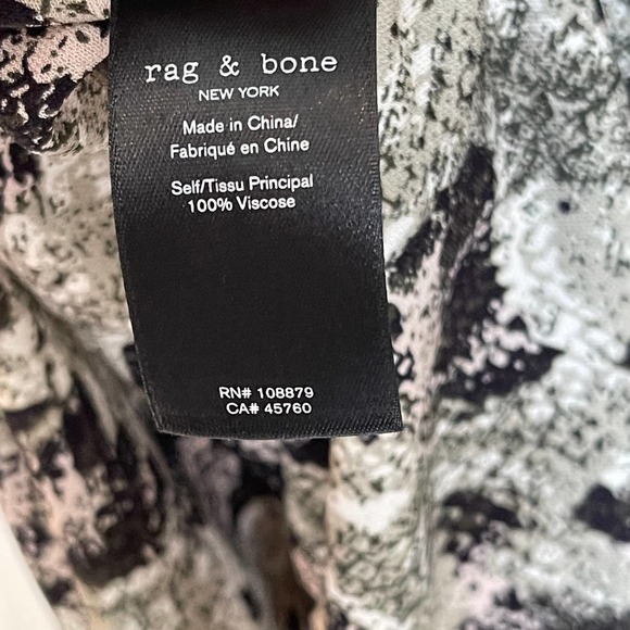 Rag & Bone Tan Snake Poppy Draped Mini Dress Long Sleeve Women's Size M NWT - Picture 8 of 11